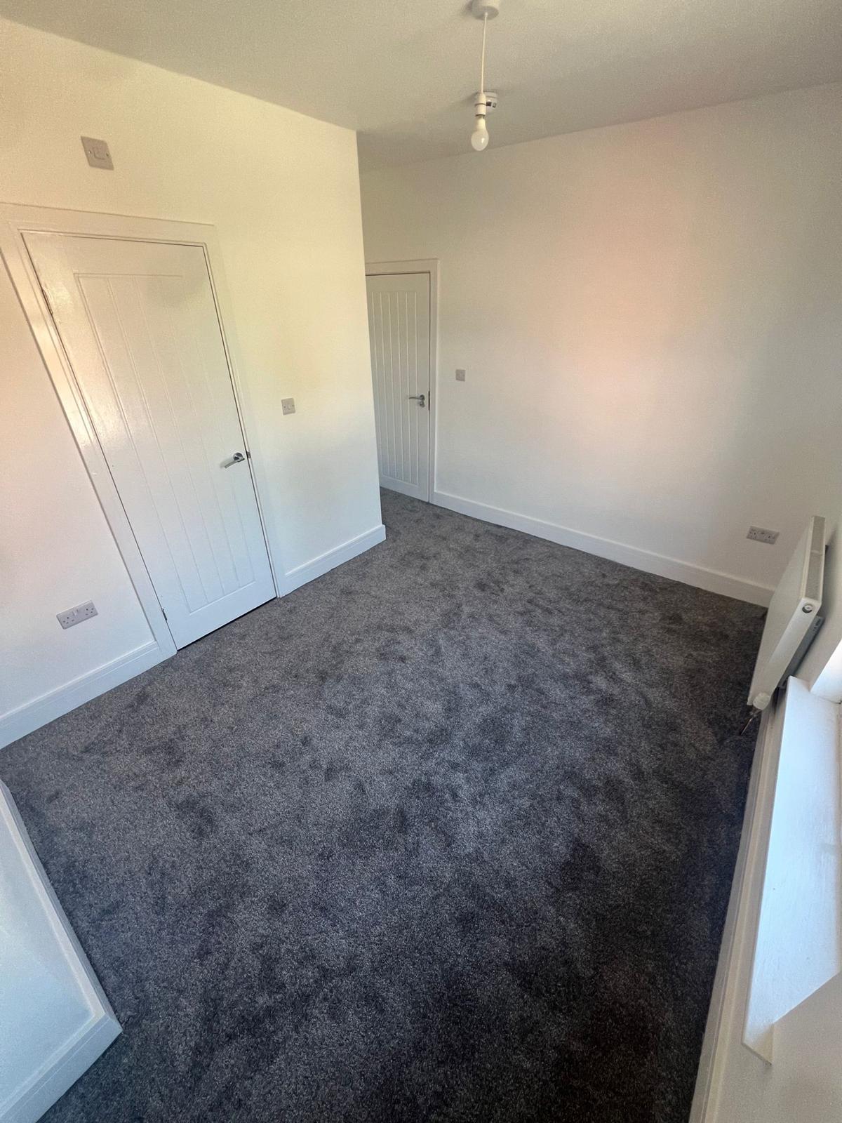 Newly carpeted bedroom